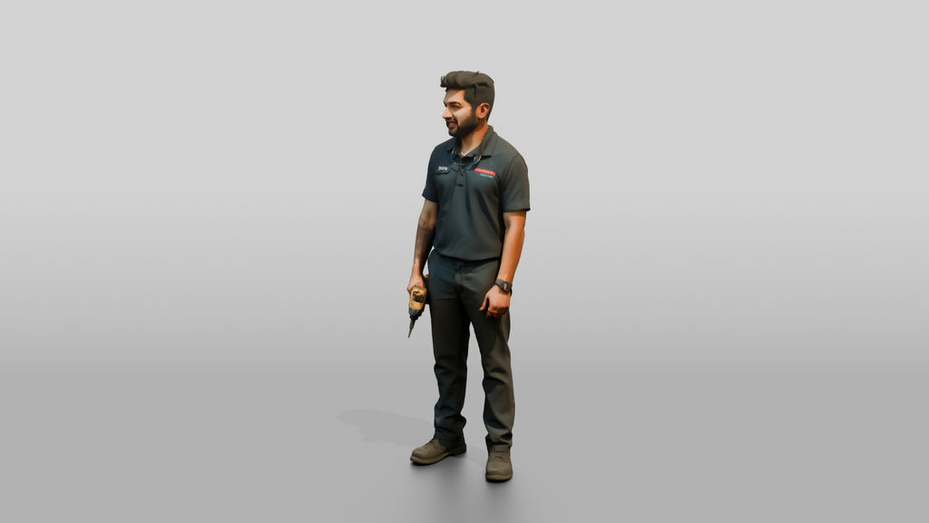 Mechanic Holding an Impact Driver