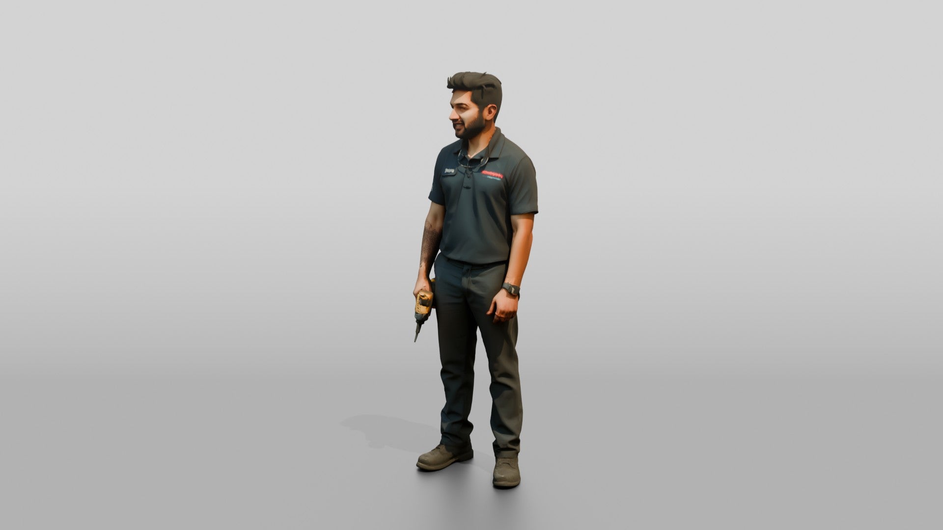 Mechanic Holding an Impact Driver