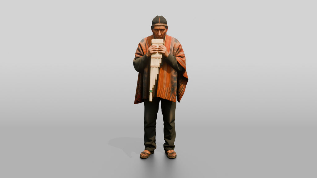 Pan Flute Player with Zampona