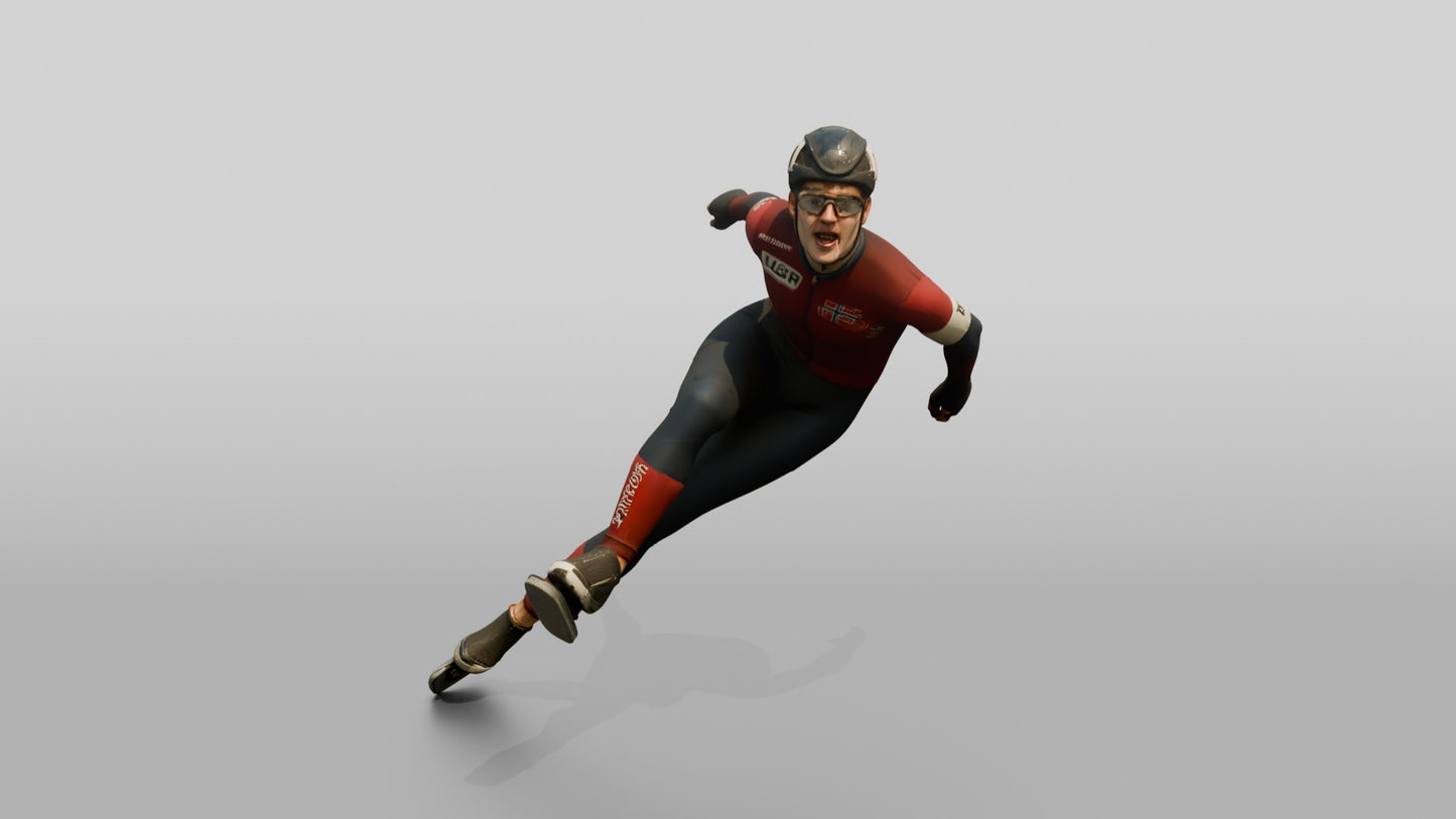Norwegian Man Speed Skating