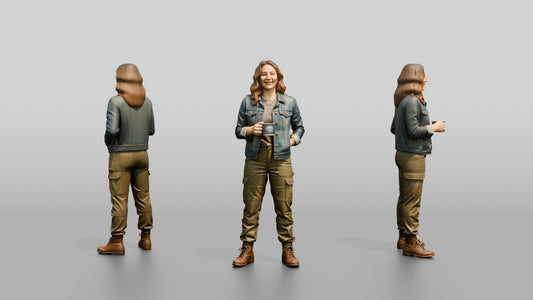 Denim Workwear Woman 06 - 3D character model