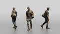 Elderly African Man Exploring with a Backpack