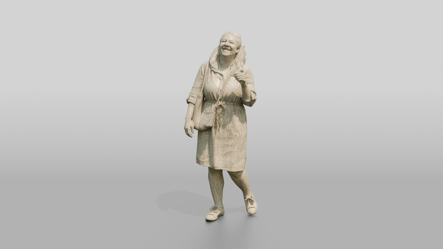 Plus-Size Croatian Woman Laughing with Head Tilted Back