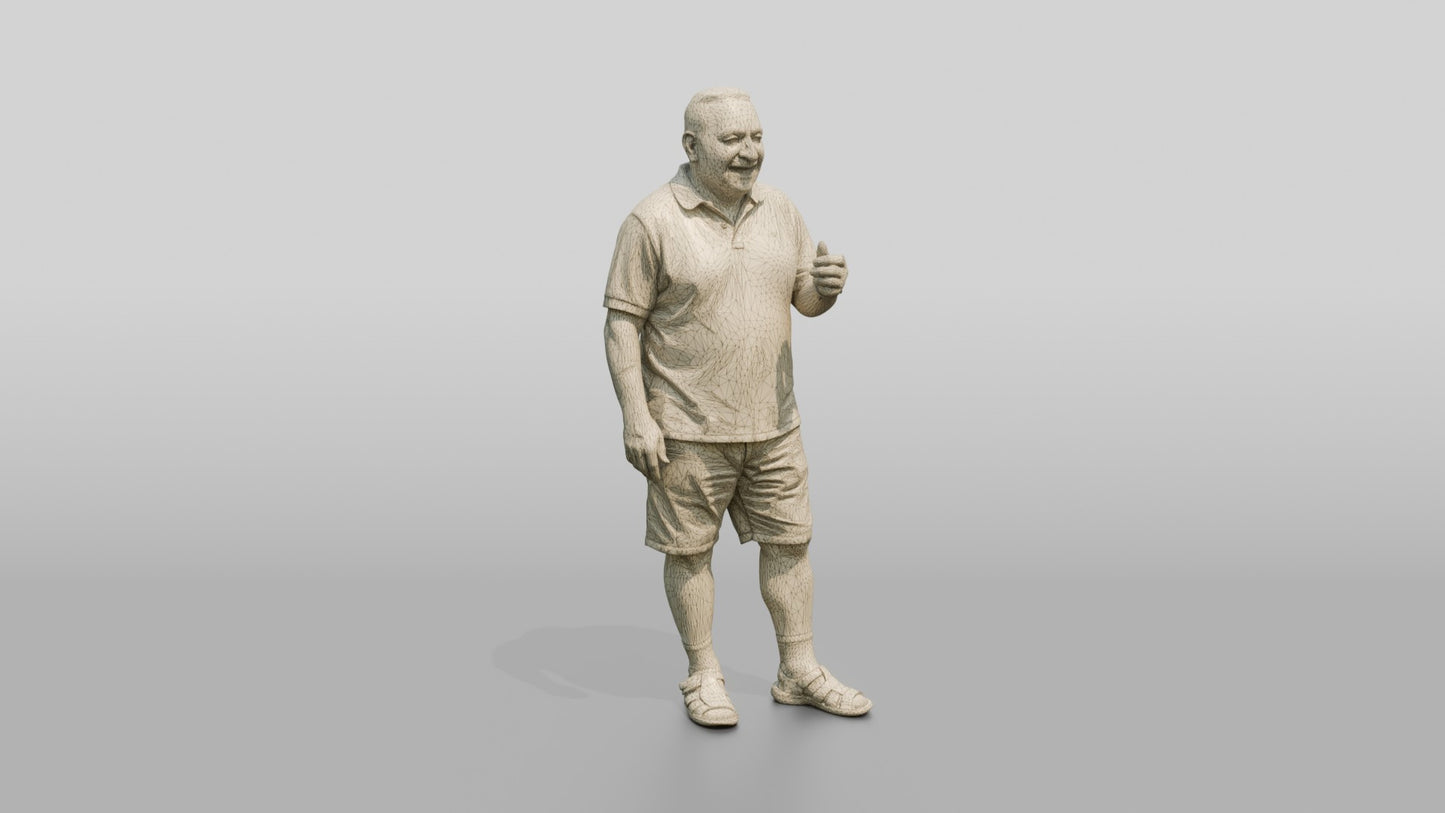 Plus-Size Maltese Man Laughing and Talking