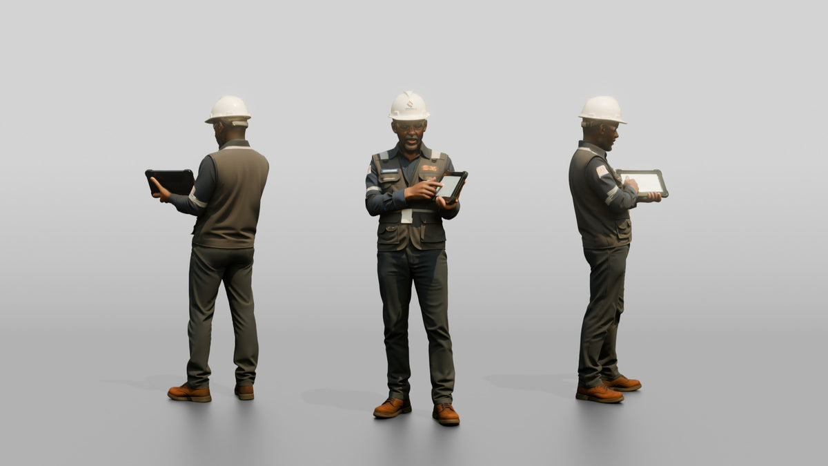 Construction Worker Man 94 - 3D character model