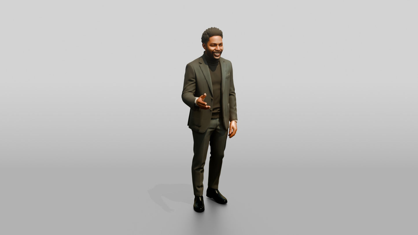 Businessman Gesturing While Explaining