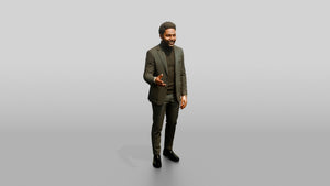 Businessman Gesturing While Explaining - 3D character model, view 1