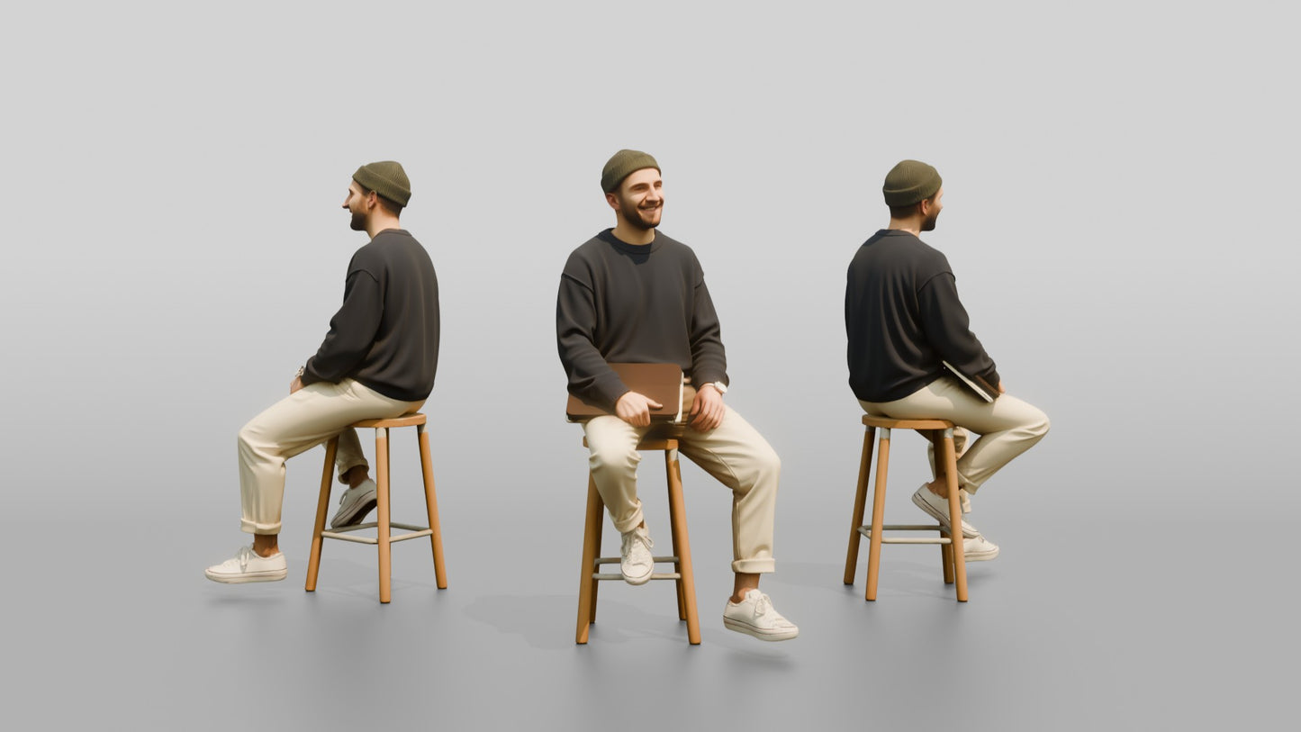 Casual Student Urban Creative Man 05