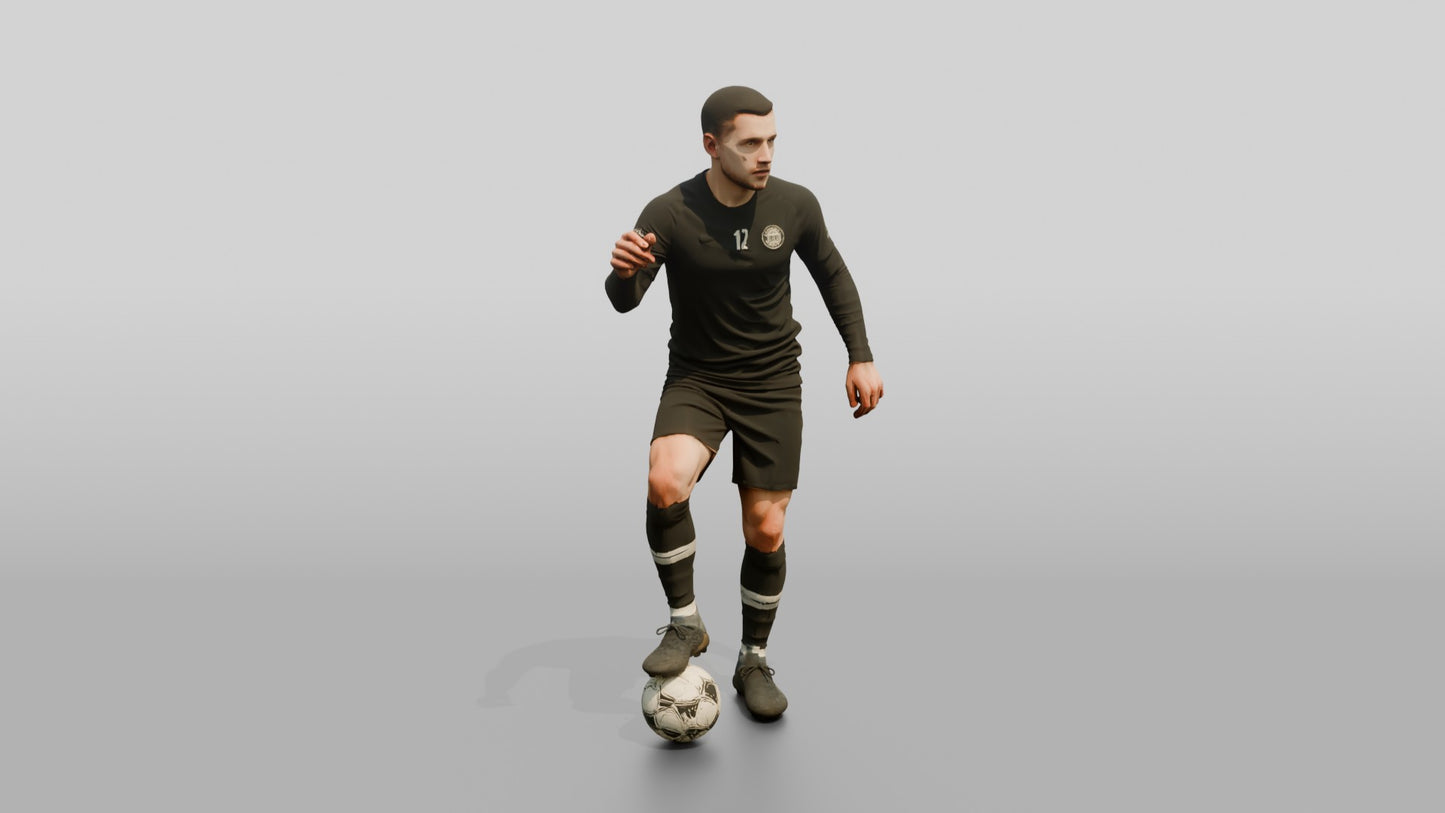 Soccer Player Trapping Ball Under Sole
