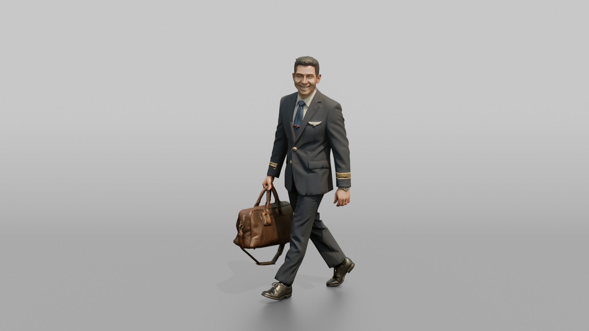 Black Flight Attendant Closing an Overhead Bin