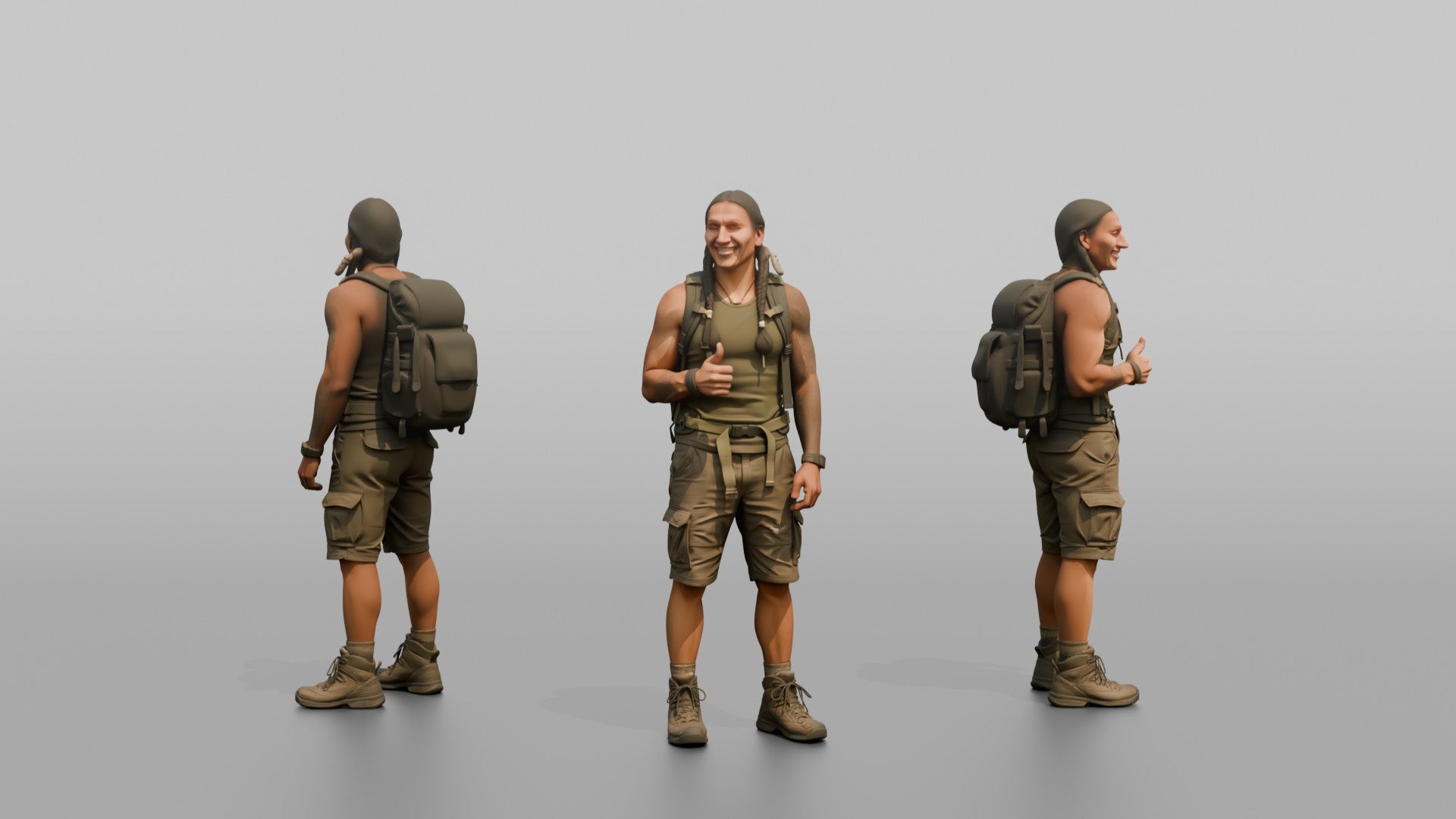 Hiker Giving a Thumbs-Up
