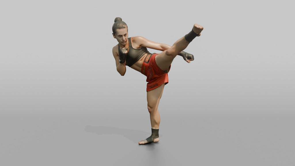 Kickboxer High Spinning Back Kick