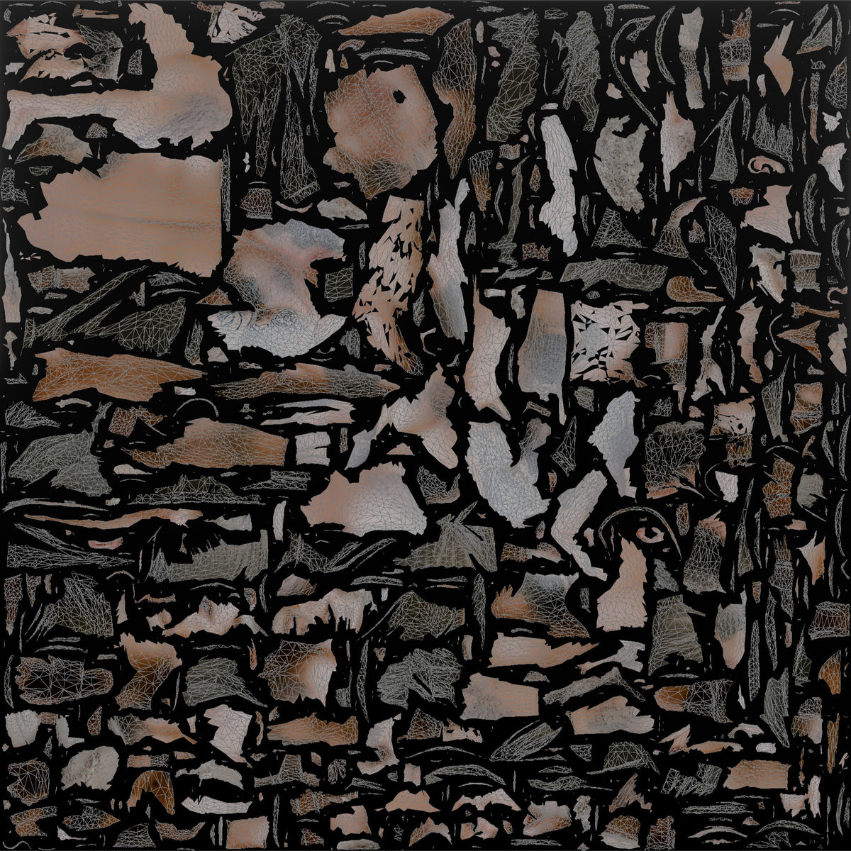 Bare-Knuckle Fighter Winding Up a Right Cross - UV layout, base color map