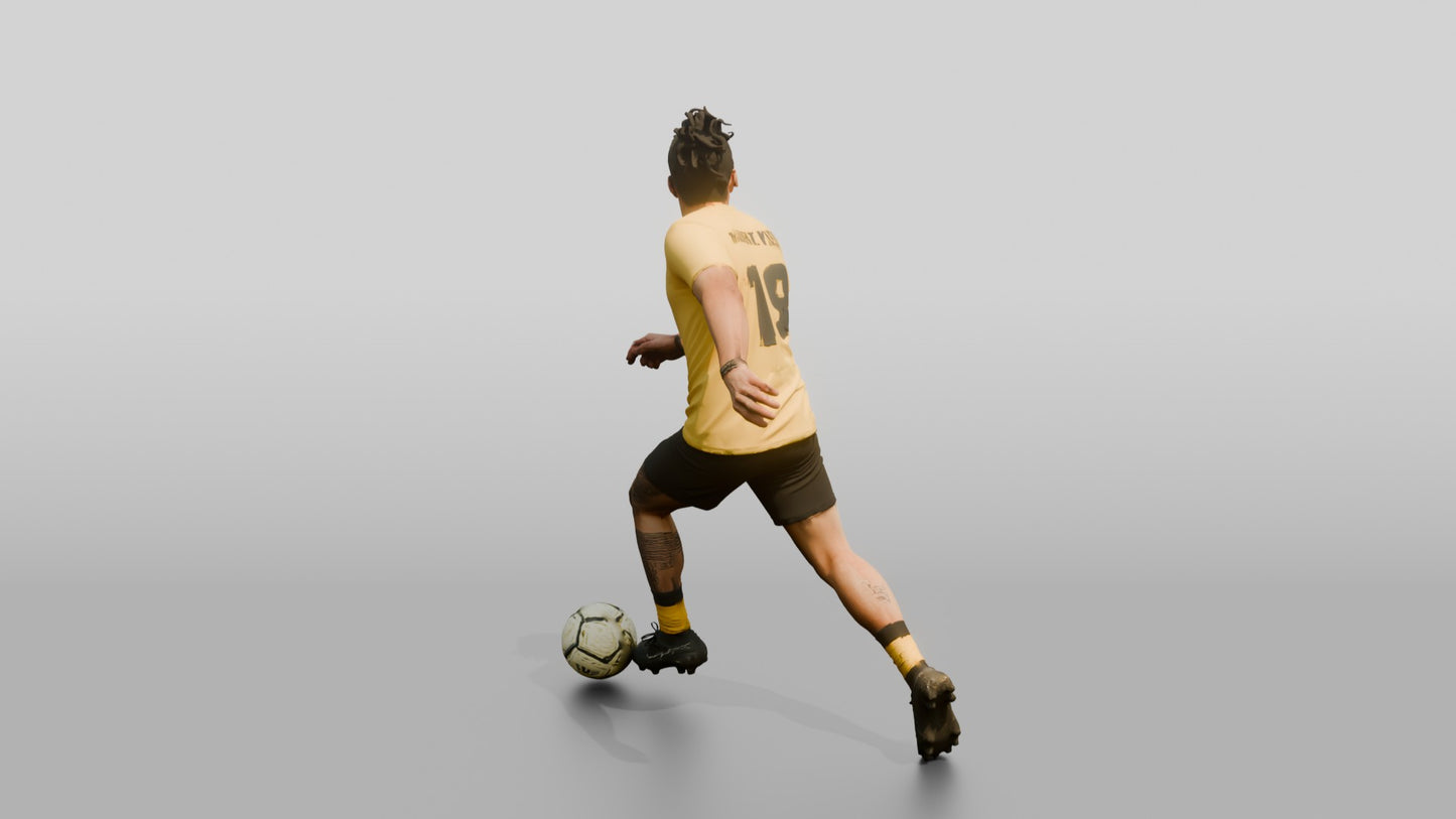Soccer Player Side-Step Dribble