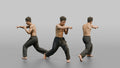 Wing Chun Fighter Rapid Chain-Punch Blitz