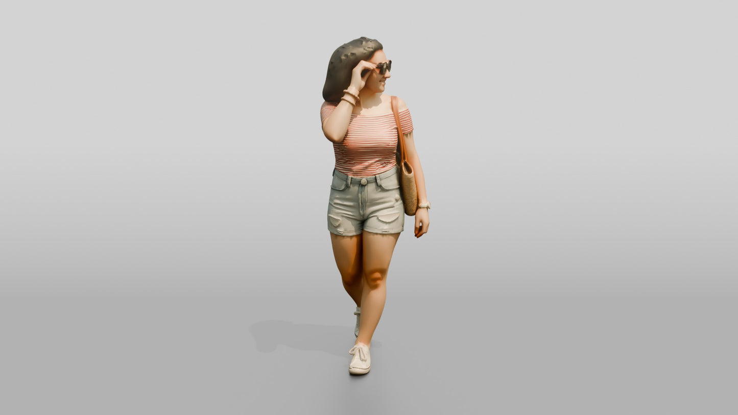 Curvy Maltese Teenage Girl Adjusting Her Sunglasses