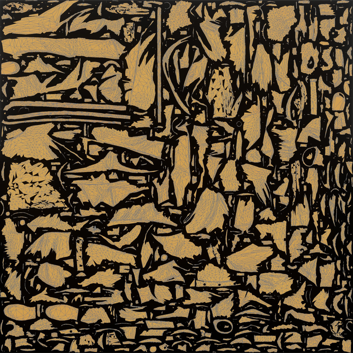 Man Customer Leaning On A Cane - UV layout, metallic roughness map