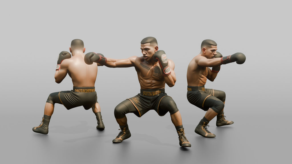 Boxer Feinting a Jab While Ducking Low