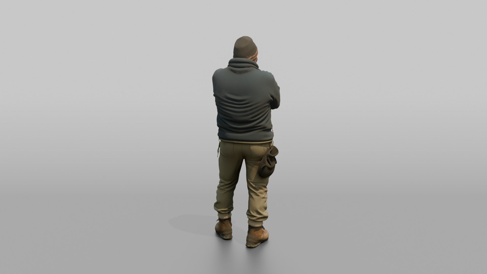 Expeditioner Standing with Arms Crossed