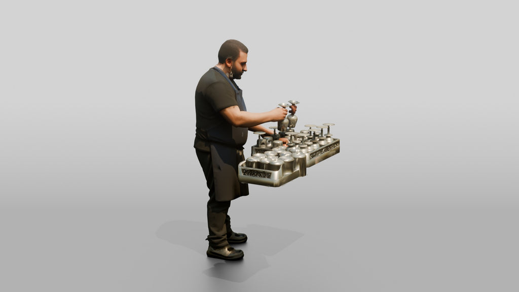 Dishwasher Loading a Glass Rack