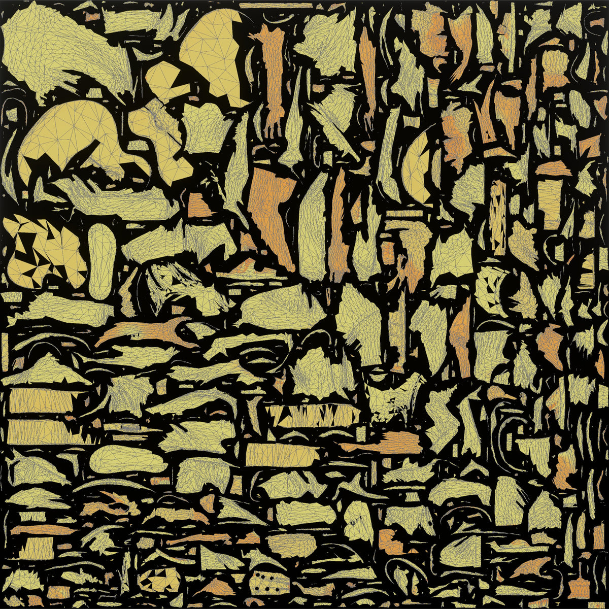 Hippie Man Playing an Acoustic Guitar - UV layout, metallic roughness map