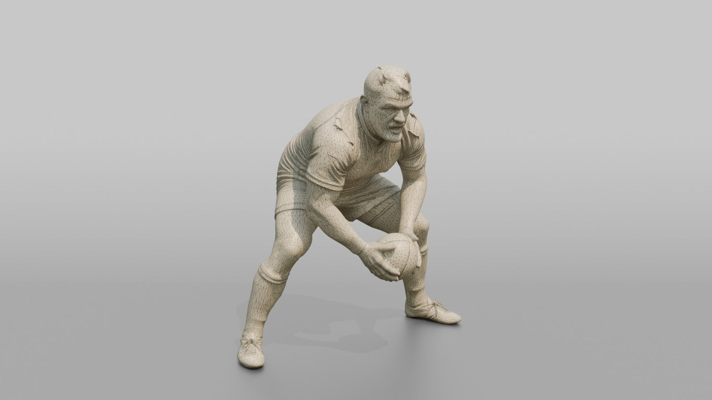 South African Prop in an Intimidating Battle-Worn Stance