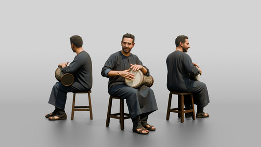 Darbuka Drummer Playing Goblet Drum
