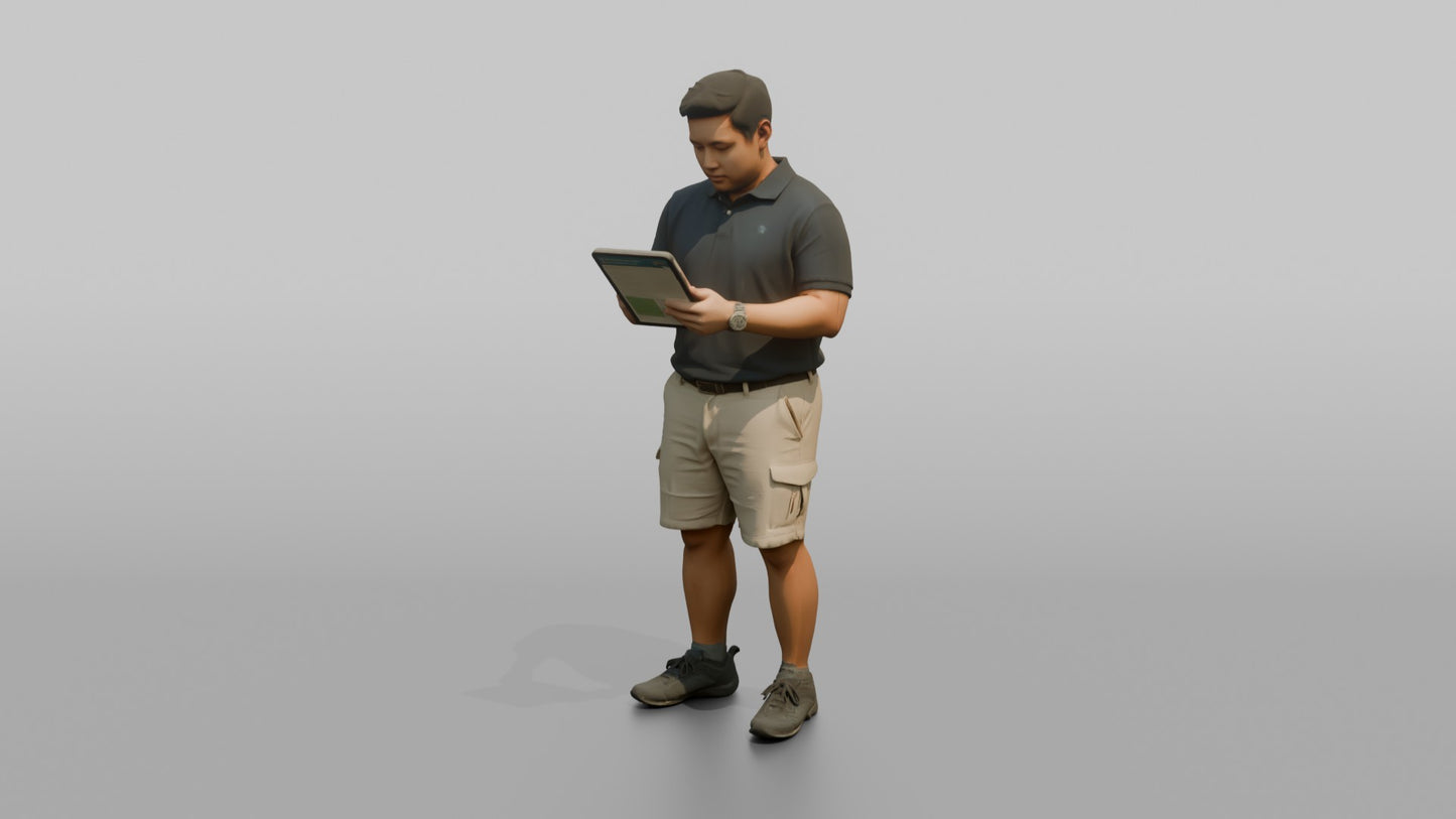 Vacationer Wearing Polo Shirt