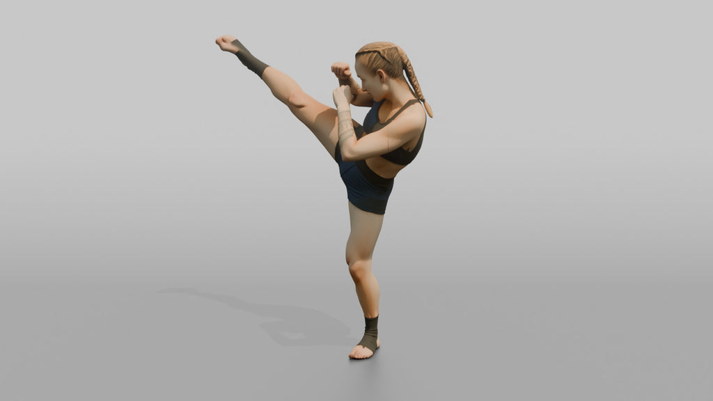 Kickboxer Axe Kick Downward