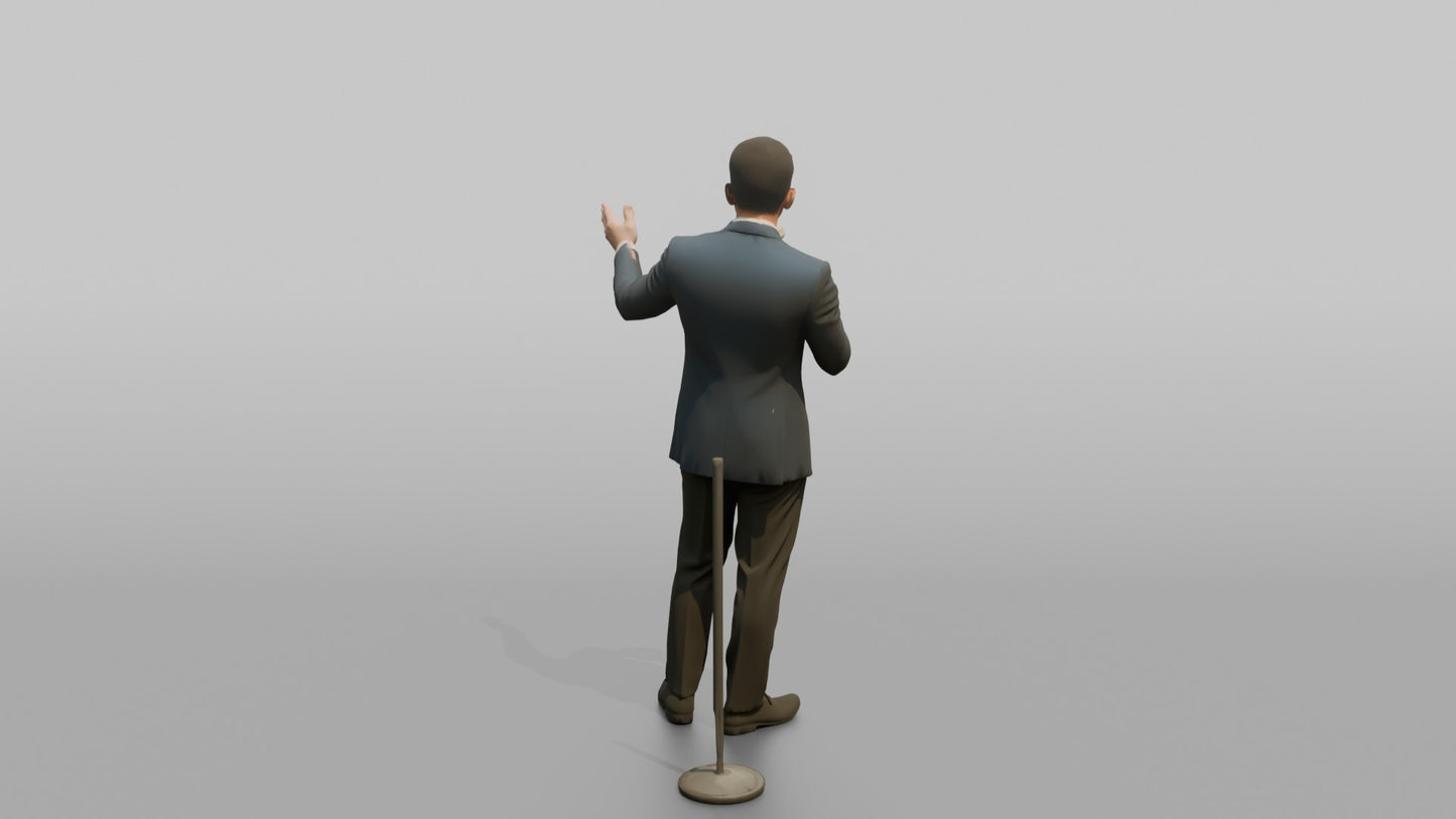 Wedding Guest Gesturing During a Speech