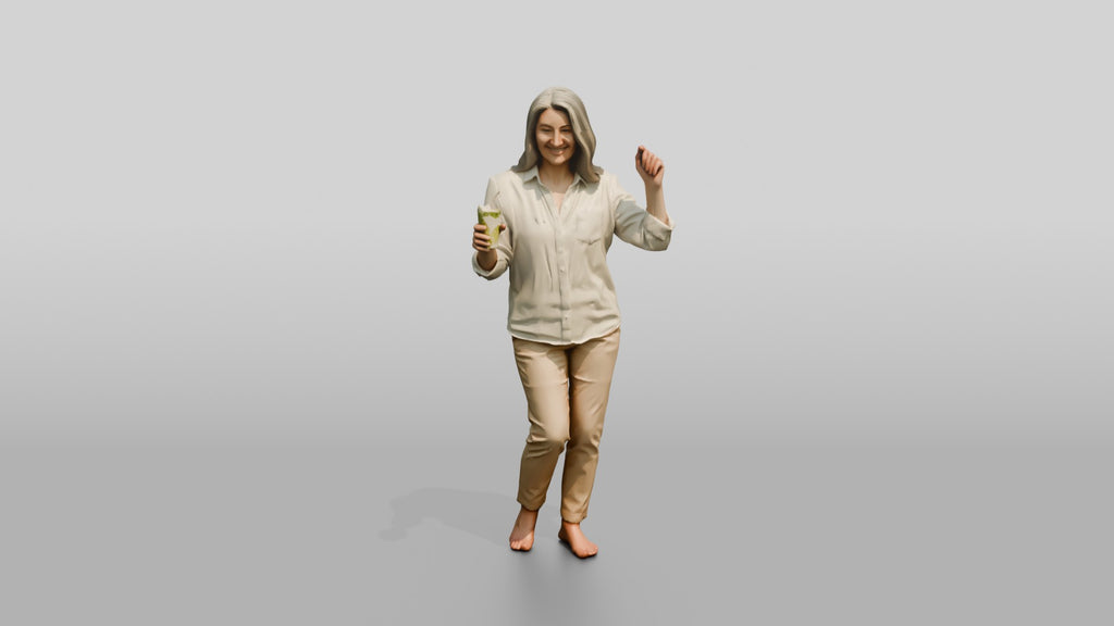 Woman Dancing with Cocktails