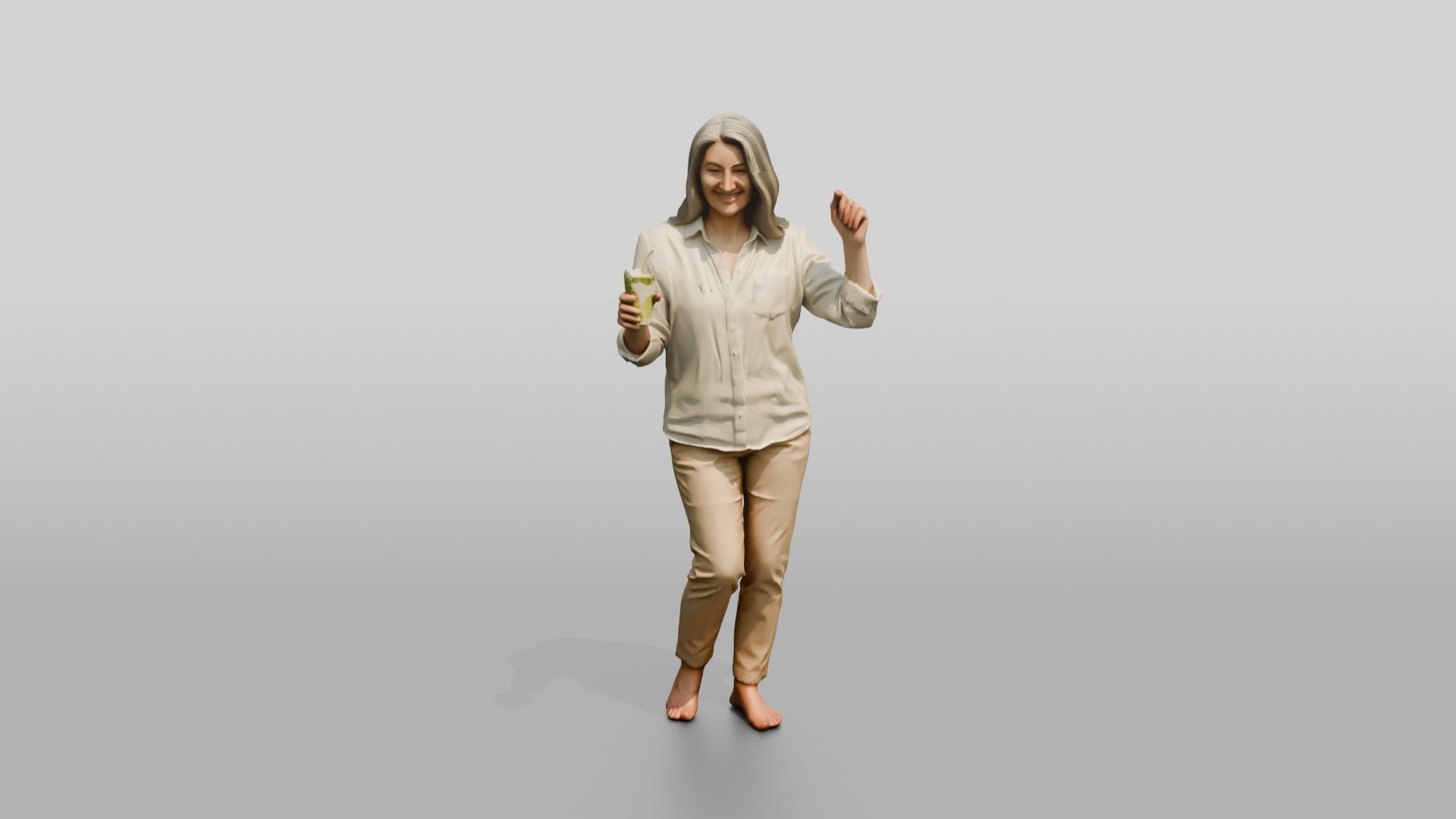 Woman Dancing with Cocktails