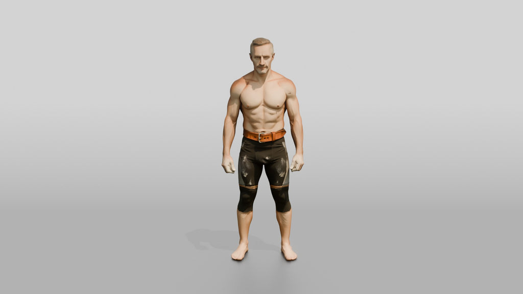 Distinguished Man in Fitness Pose