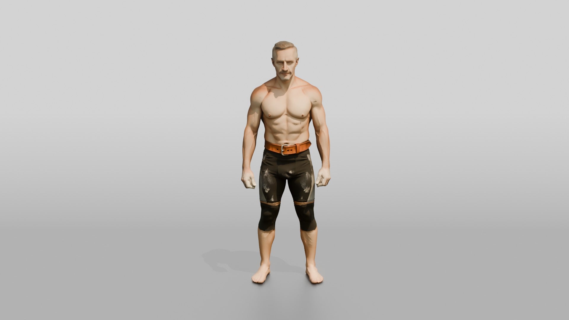 Distinguished Man in Fitness Pose