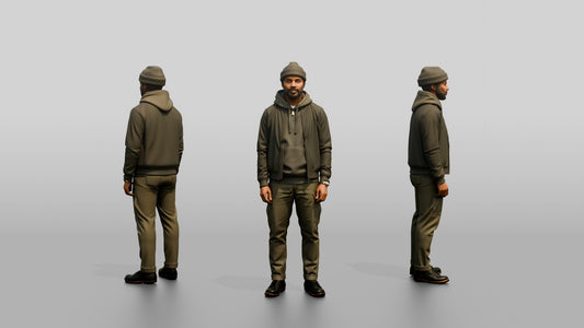 African-American Man in Heavy Hoodie and Bomber Jacket
