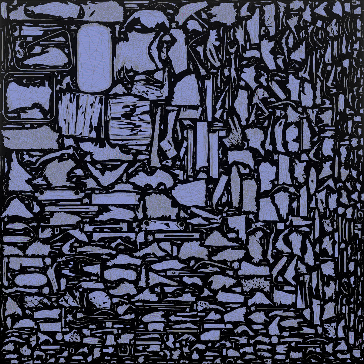 Traveler Scrolling Her Phone At The Gate - UV layout, normal map