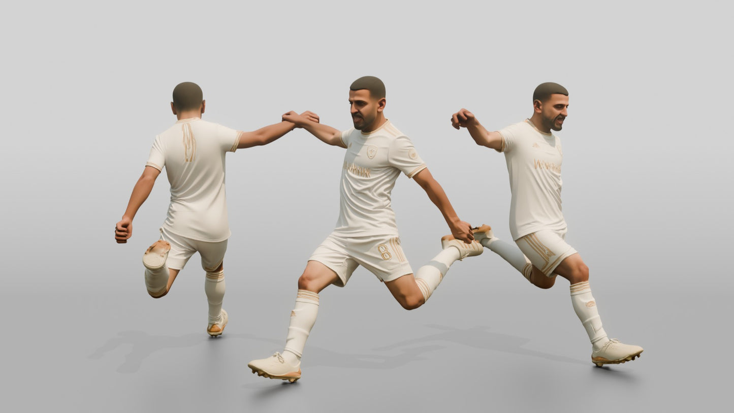 Soccer Player Taking a Power Shot