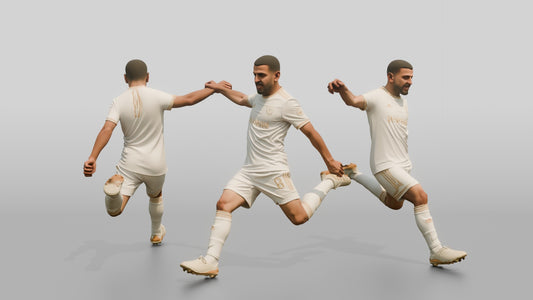 Soccer Player Taking a Power Shot