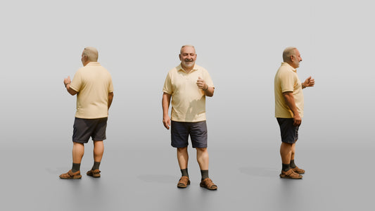 Plus-Size Maltese Man Laughing and Talking