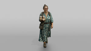 Traveler Adjusting His Neck Pillow - 3D character model, view 1