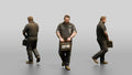 Mechanic Carrying a Car Battery