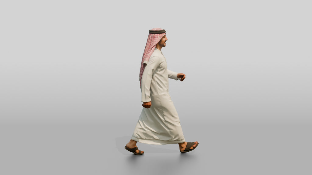 Middle-Aged Athletic Emirati Man in Kandura and Ghutra