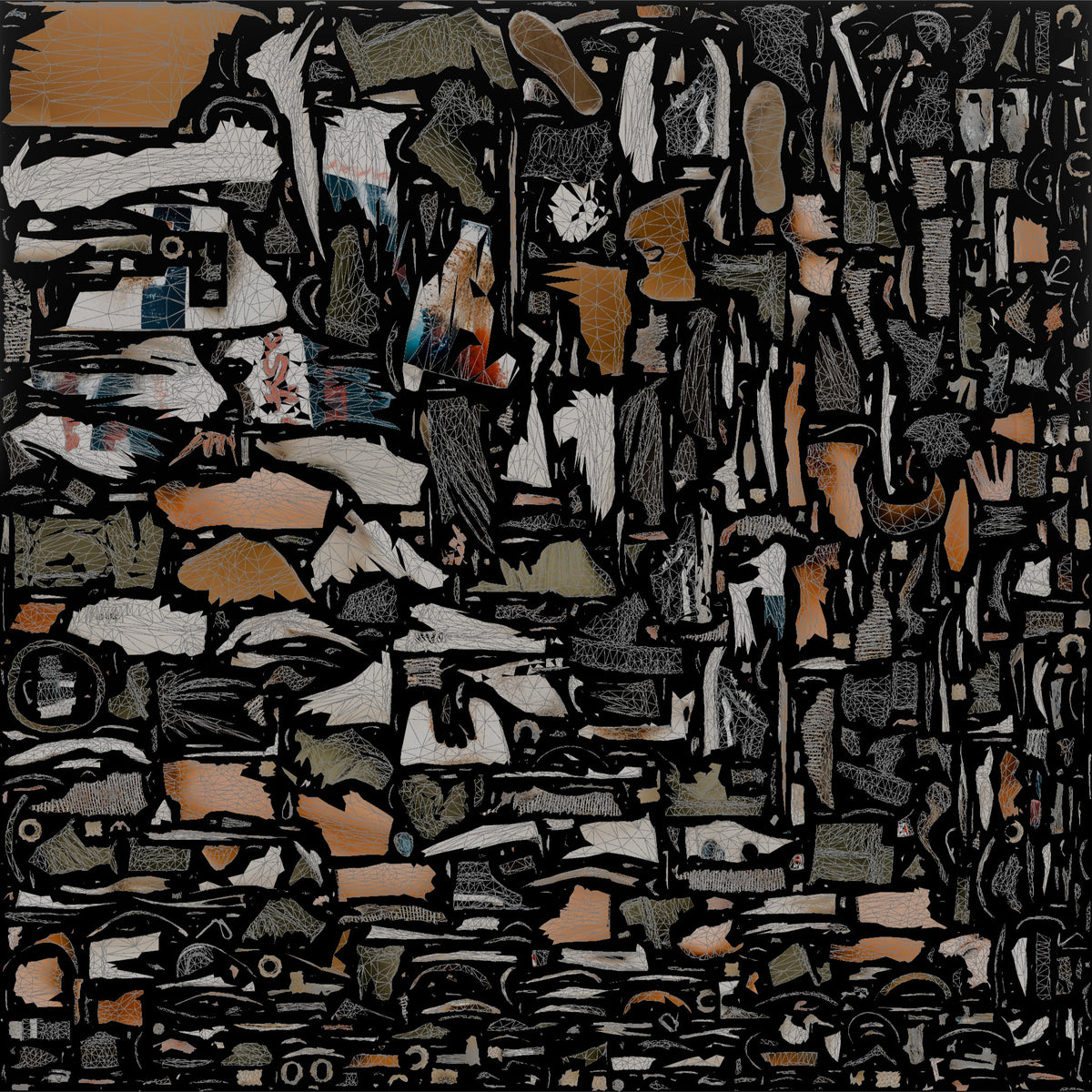 Asian Woman Balancing a Skateboard - UV layout, base color map