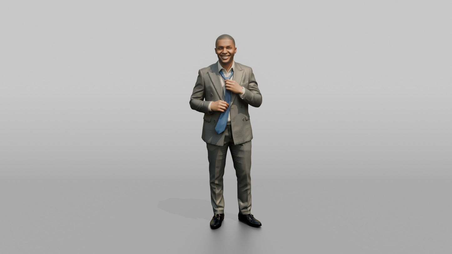 Wedding Guest Loosening His Silk Tie