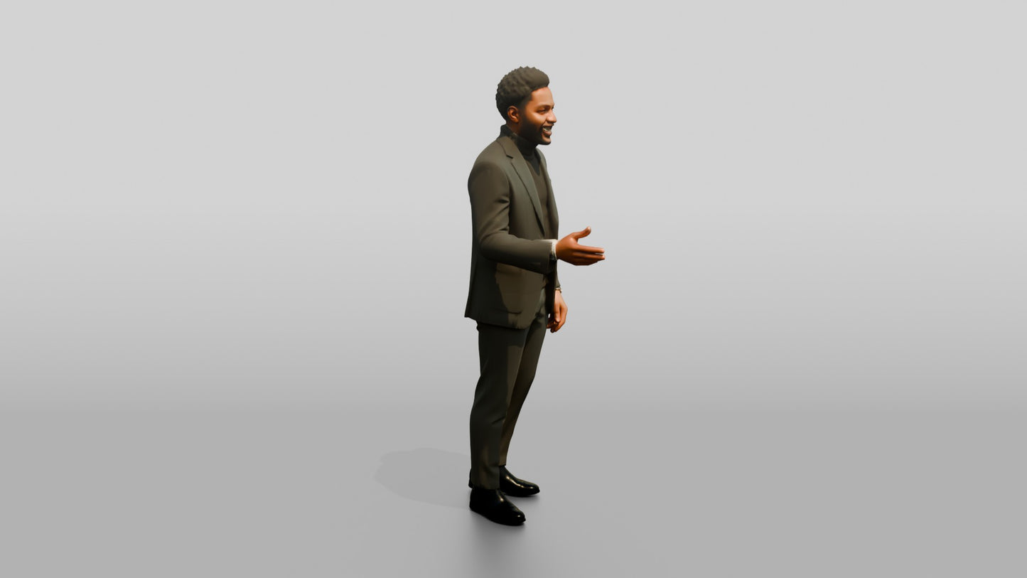 Businessman Gesturing While Explaining
