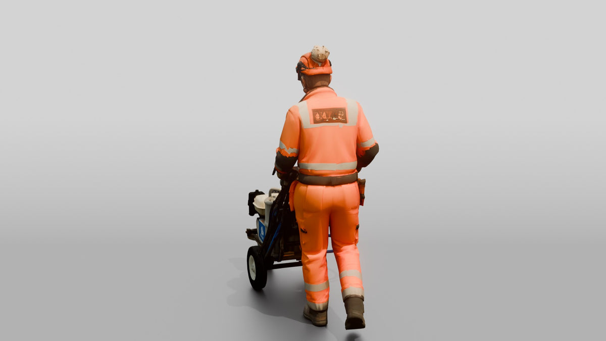 Construction Worker Woman 71 - 3D character model, view 3
