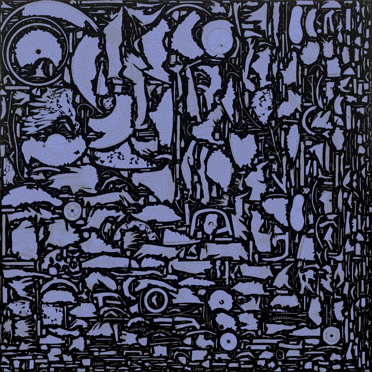 Father Holding Barbecue Tongs, Standing Beside A Grill - UV layout, normal map