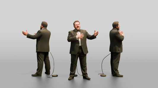 Opera Singer Belting with Hand on Chest