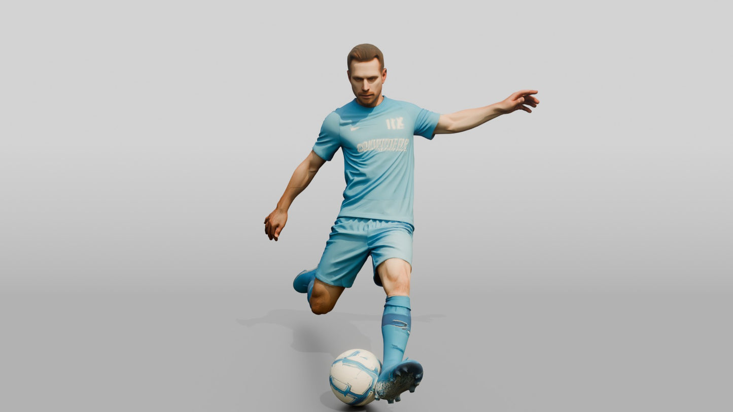 Soccer Player Corner Kick Stance