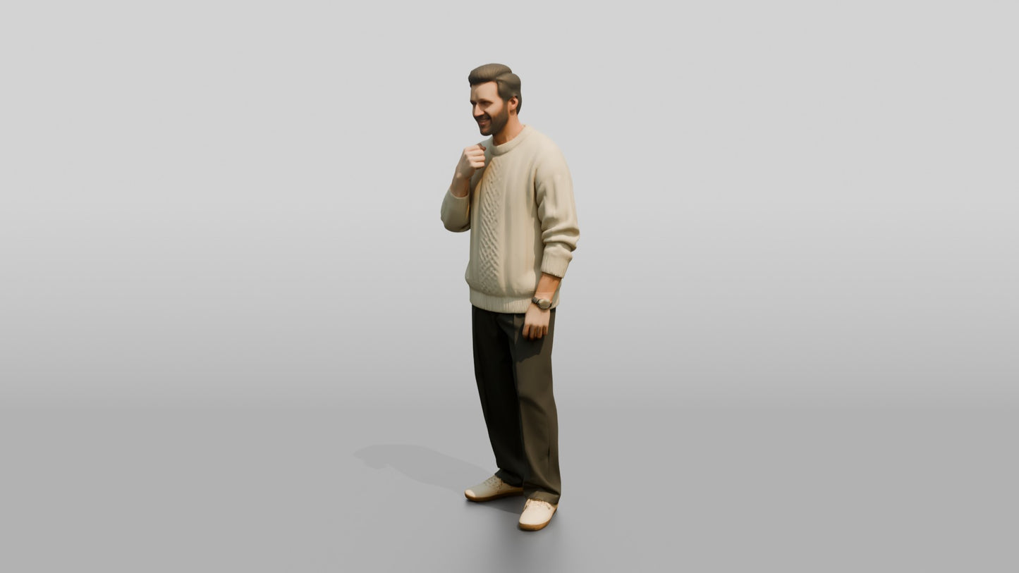Cozy Oversized Casual Man 05